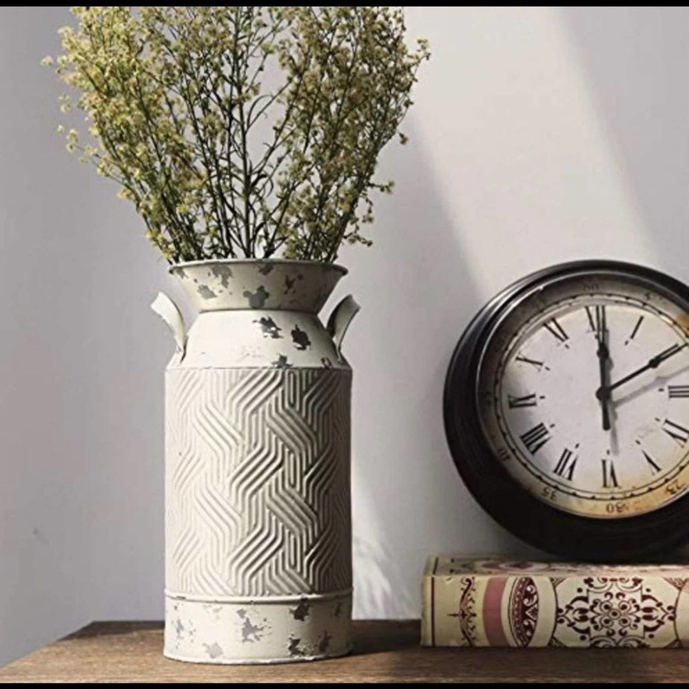Rustic Galvanized Metal Vase